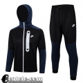 Full-Zip Giacca Cappuccio Sport nero Uomo 23 24 JK776