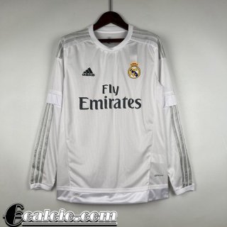 Retro Maglie Calcio Manga Larga Real Madrid Domicile Uomo Manga Larga 15/16 FG296