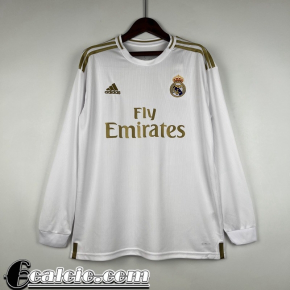 Retro Maglie Calcio Manga Larga Real Madrid Domicile Uomo Manga Larga 19/20 FG297