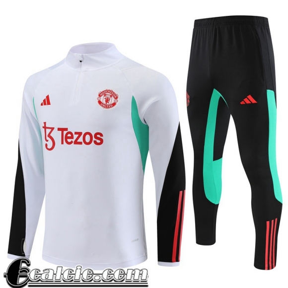 Tute Calcio Manchester United Bianco Uomo 23 24 TG853