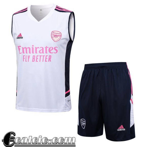 Tute Calcio Senza maniche Arsenal Bianco Uomo 23 24 TG877