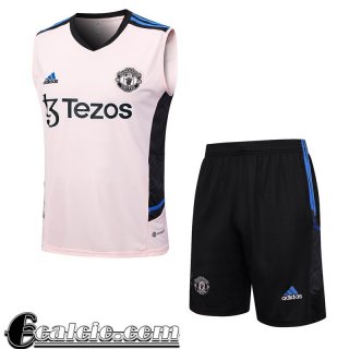 Tute Calcio Senza maniche Manchester United rosa Uomo 23 24 TG881