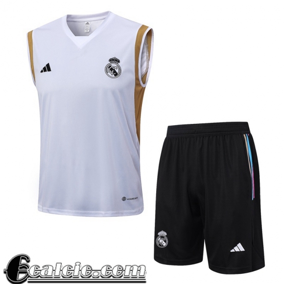 Tute Calcio Senza maniche Real Madrid Bianco Uomo 23 24 TG888