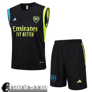 Tute Calcio Senza maniche Arsenal nero Uomo 23 24 TG892