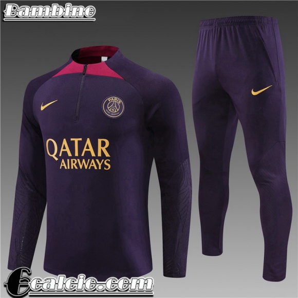 Tute Calcio PSG Viola Bambini 23 24 TK643