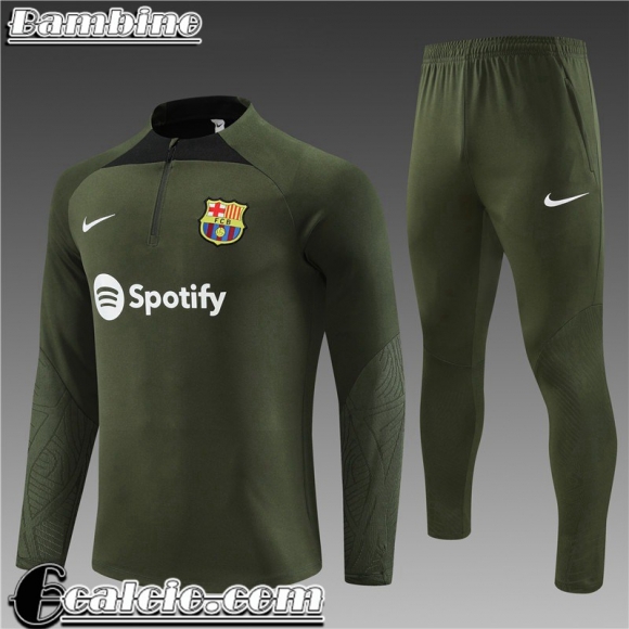 Tute Calcio Barcellona Verde Bambini 23 24 TK650