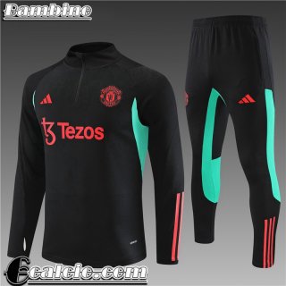 Tute Calcio Manchester United nero Bambini 23 24 TK652