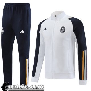 Full-Zip Giacca Real Madrid Bianco Uomo 23 24 JK789