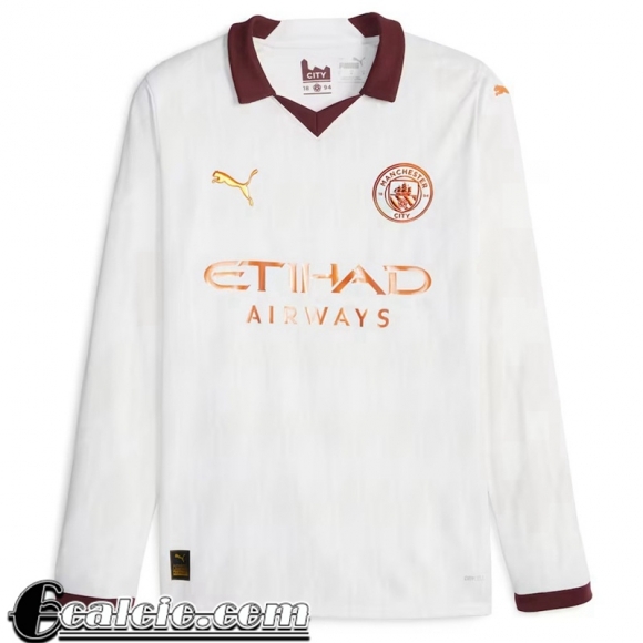 Maglie Calcio Manchester City Seconda Uomo Manga Larga 23 24