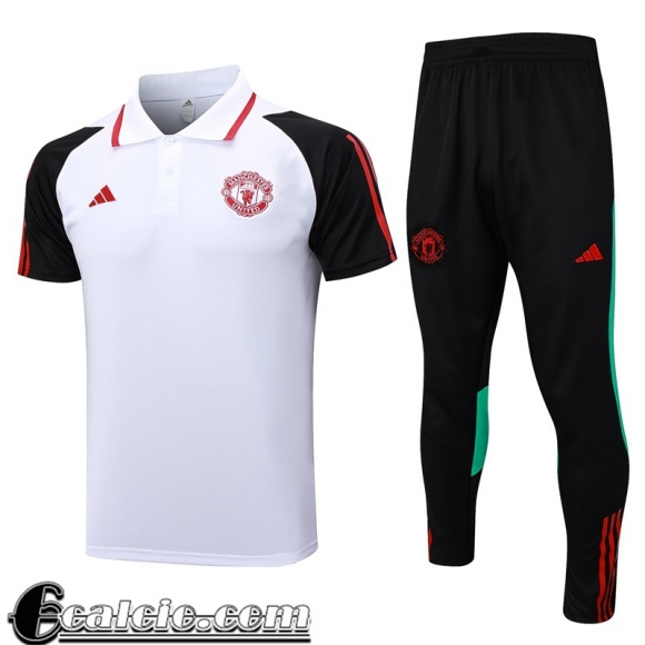 Polo Shirts Manchester United Bianco Uomo 23 24 PL699