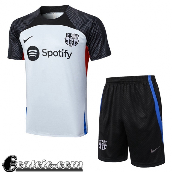 Tute Calcio T Shirt Barcellona Bianco Uomo 23 24 TG951