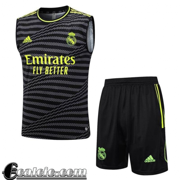 Tute Calcio Senza maniche Real Madrid nero Uomo 23 24 TG955