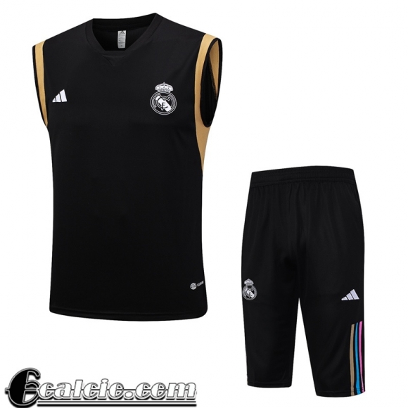 Tute Calcio Senza maniche Real Madrid nero Uomo 23 24 TG960