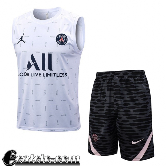 Tute Calcio Senza maniche PSG Bianco Uomo 23 24 TG968