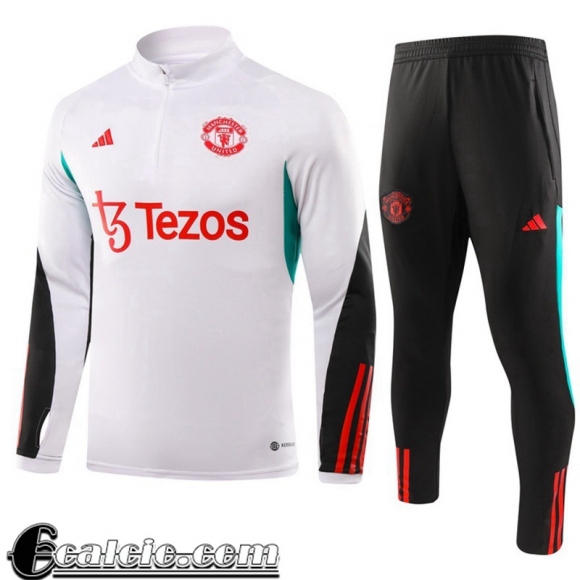 Tute Calcio Manchester United Bianco Uomo 23 24 TG996