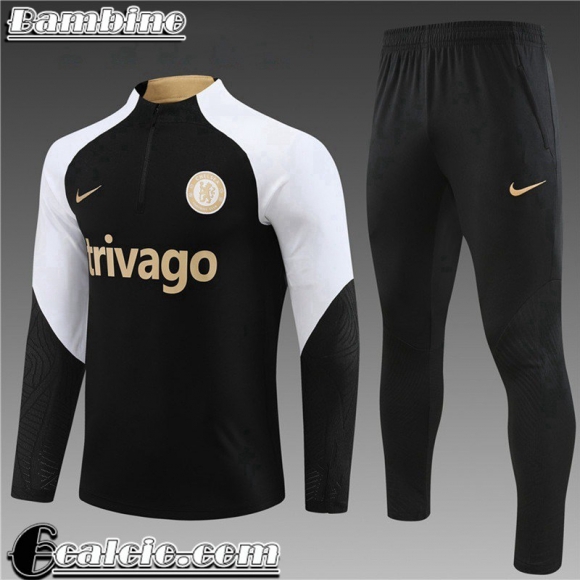 KIT: Tute Calcio Chelsea nero Bambini 23 24 TK692