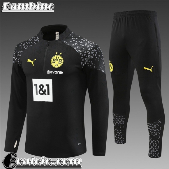 KIT: Tute Calcio Dortmund nero Bambini 23 24 TK697