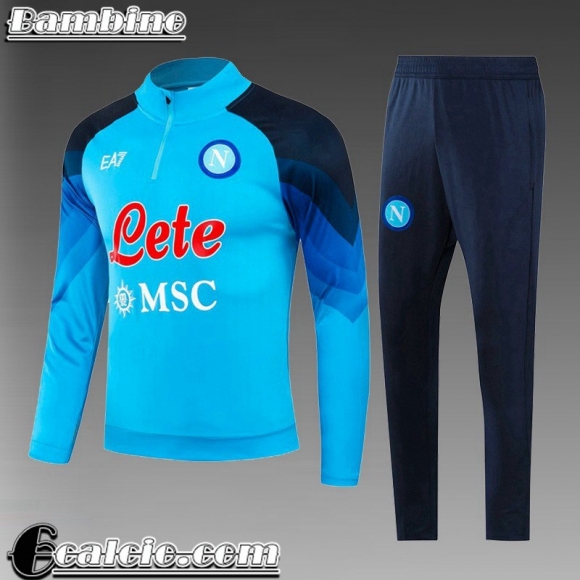 KIT: Tute Calcio Naples blu Bambini 23 24 TK700