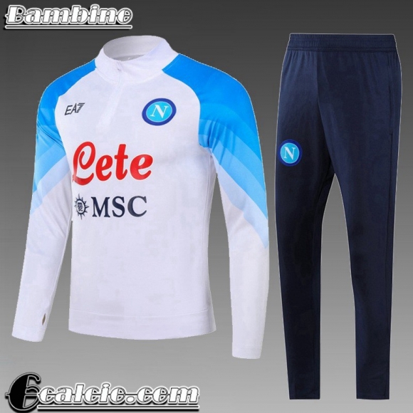 KIT: Tute Calcio Naples Bianco Bambini 23 24 TK701