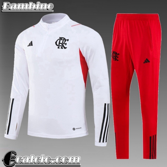 KIT: Tute Calcio Flamengo Bianco Bambini 23 24 TK704