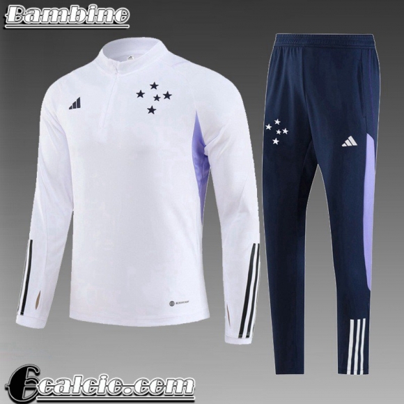 KIT: Tute Calcio Cruzeiro Bianco Bambini 23 24 TK706