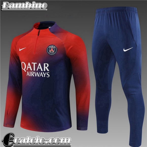 KIT: Tute Calcio PSG Rosso & blu Bambini 23 24 TK672