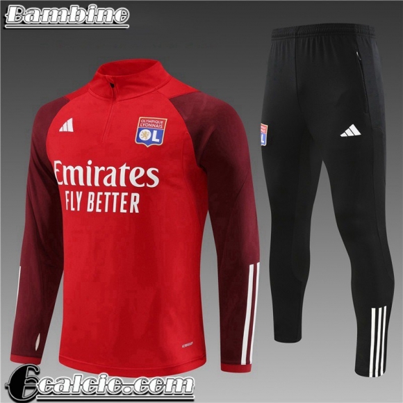 KIT: Tute Calcio Lione rosso Bambini 23 24 TK682