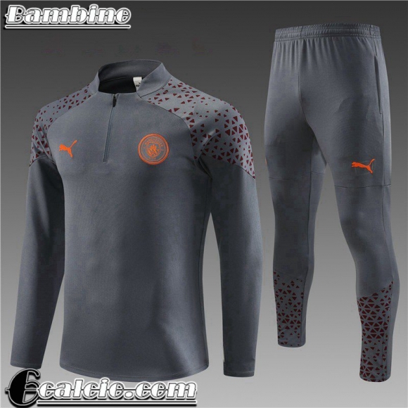 KIT: Tute Calcio Manchester City grigio Bambini 23 24 TK685