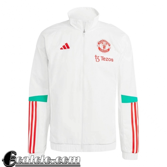 Giacca A Vento Manchester United Bianco Uomo 23 24 WK564