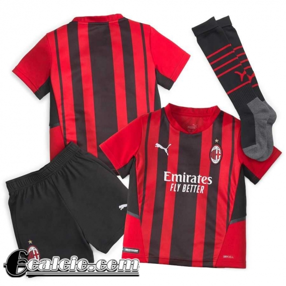 Maglia Calcio AC Milan Prima Bambini 2021 2022