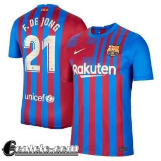 Maglia Calcio Barcelona Prima Uomo # F. De Jong 21 2021 2022