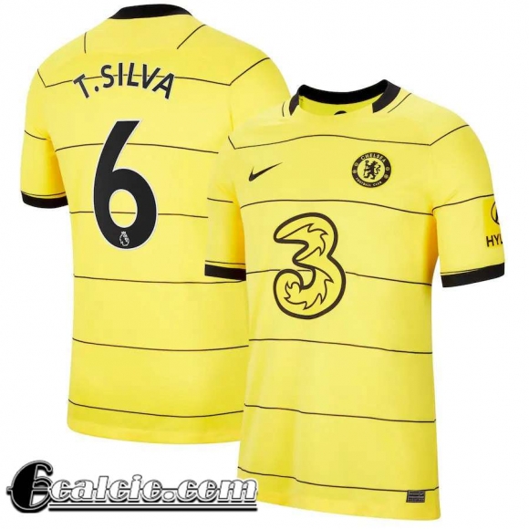 Maglia Calcio Chelsea Seconda Uomo # T. Silva 6 2021 2022