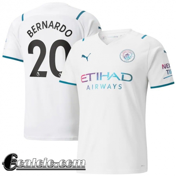 Maglia Calcio Manchester City Seconda Uomo # Bernardo 20 2021 2022