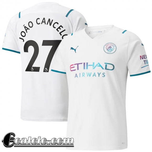 Maglia Calcio Manchester City Seconda Uomo # João Cancelo 27 2021 2022