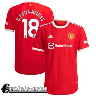 Maglia Calcio Manchester United Prima Uomo # B.Fernandes 18 2021 2022