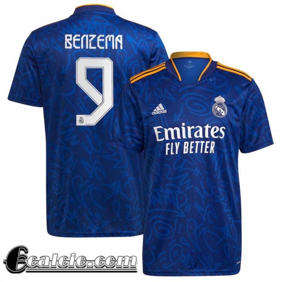 Maglia Calcio Real Madrid Seconda Uomo # Benzema 9 2021 2022