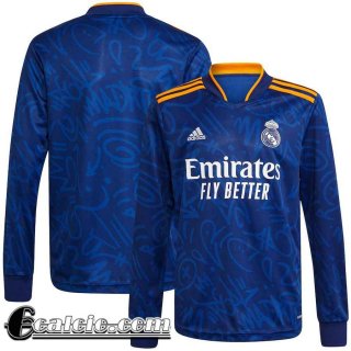 Maglia Calcio Real Madrid Seconda Uomo Manga Larga 2021 2022