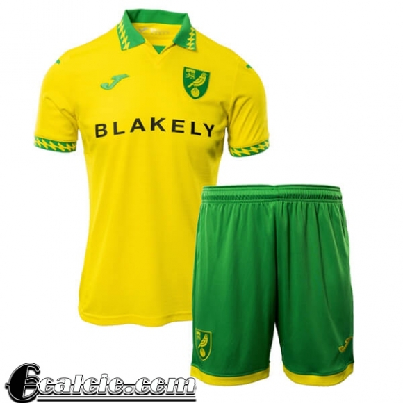 Norwich City Maglia Calcio Bambino Prima 25-26