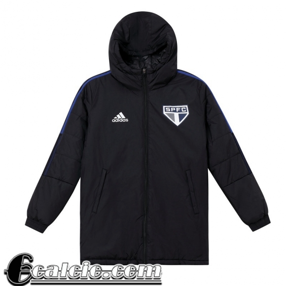Piumino Calcio Cappuccio Sao Paulo Nero Uomo 22 23 DD66