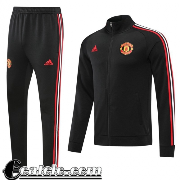 Full Zip Giacca Manchester United Nero Uomo 22 23 JK455