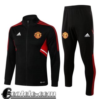 Full Zip Giacca Manchester United Nero Uomo 22 23 JK492