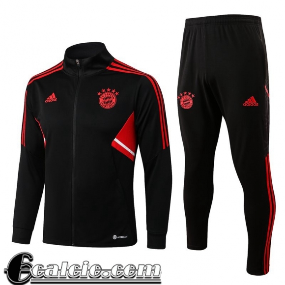 Full Zip Giacca Bayern Monaco Nero Uomo 22 23 JK493