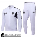 Full Zip Giacca Real Madrid Bianco Uomo 22 23 JK499