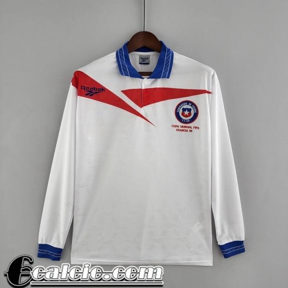 Retro Maglie Calcio Chile Seconda Uomo Manga Larga 1998 FG159