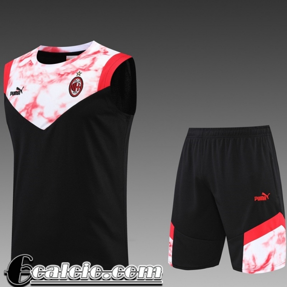 Tute Calcio Senza maniche AC Milan Nero Uomo 22 23 TG389