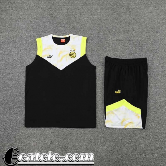 Tute Calcio Senza maniche Dortmund Nero Uomo 22 23 TG392