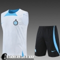 Tute Calcio Senza maniche Inter Milan Bianco Uomo 22 23 TG395