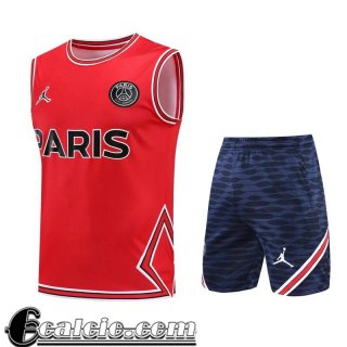 Tute Calcio Senza maniche PSG rosso Uomo 22 23 TG404