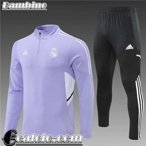 Tute Calcio Real Madrid Viola Bambini 22 23 TK312