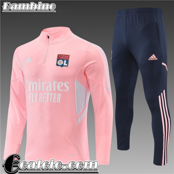 Tute Calcio Olympique Lione rosa Bambini 22 23 TK325